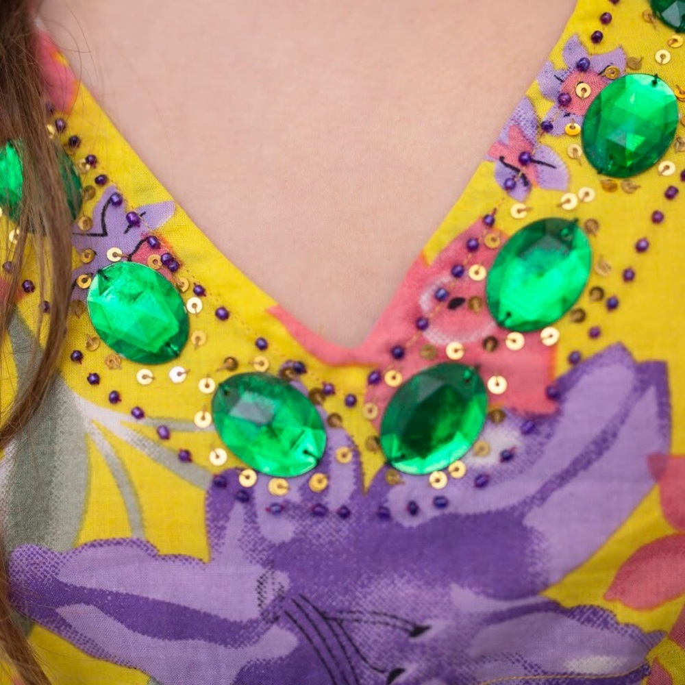 Floral Geometric Caftan